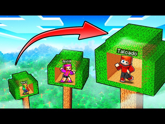 CABANE MINUSCULE vs GÉANTE CANANE dans les ARBRES sur Minecraft !