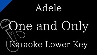 【Karaoke Instrumental】One and Only / Adele【Lower Key】