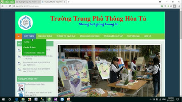 BÁO CÁO DEMO LẬP TRÌNH WEB TRƯỜNG THPT HÒA TÚ( NHÓM 1: BÍCH, CƯỜNG, DƯƠNG)