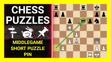 Chess Puzzles to Practice. Themes: Middlegame, Short puzzle, Pin. Learn Chess