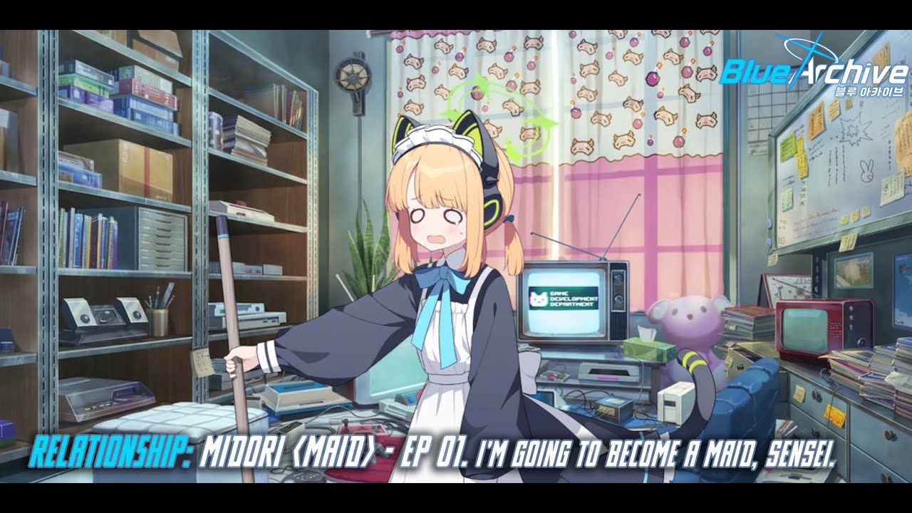 Blue Archive - Relationship Story: Midori (Maid) - EP 01. I'm Going to Become a Maid, Sensei.
