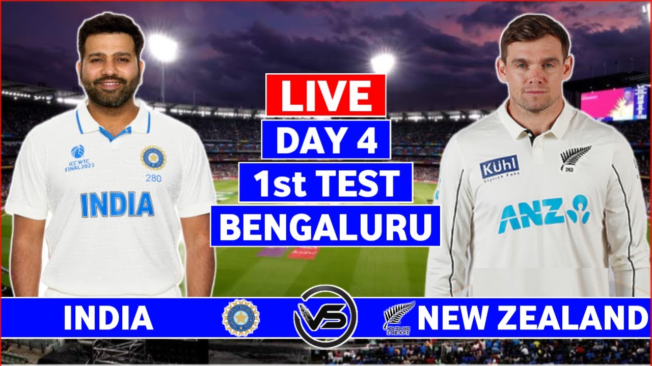 India vs New Zealand 1st Test Day 4 Live | IND vs NZ 1st Test Live ...