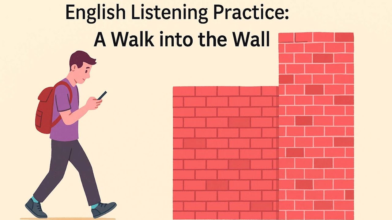 English Listening Practice: A Walk into the Wall ( be going to) - YouTube