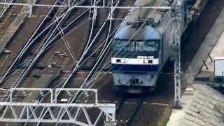JR貨物 EF210-132号機　貨物列車　名古屋駅付近を走行