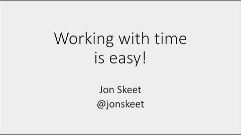 Dates and times aren