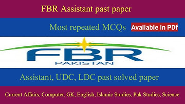 FBR Assistant Past paper/UDC,LDC/ FBR jobs 2022/ #applyonline #fbrjobs2022 #fbrjobs