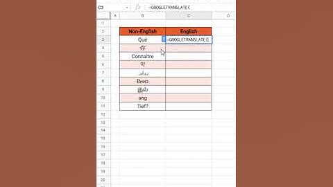 How to translate unknown languages in Google Sheets! #googlesheets #language #translate #english