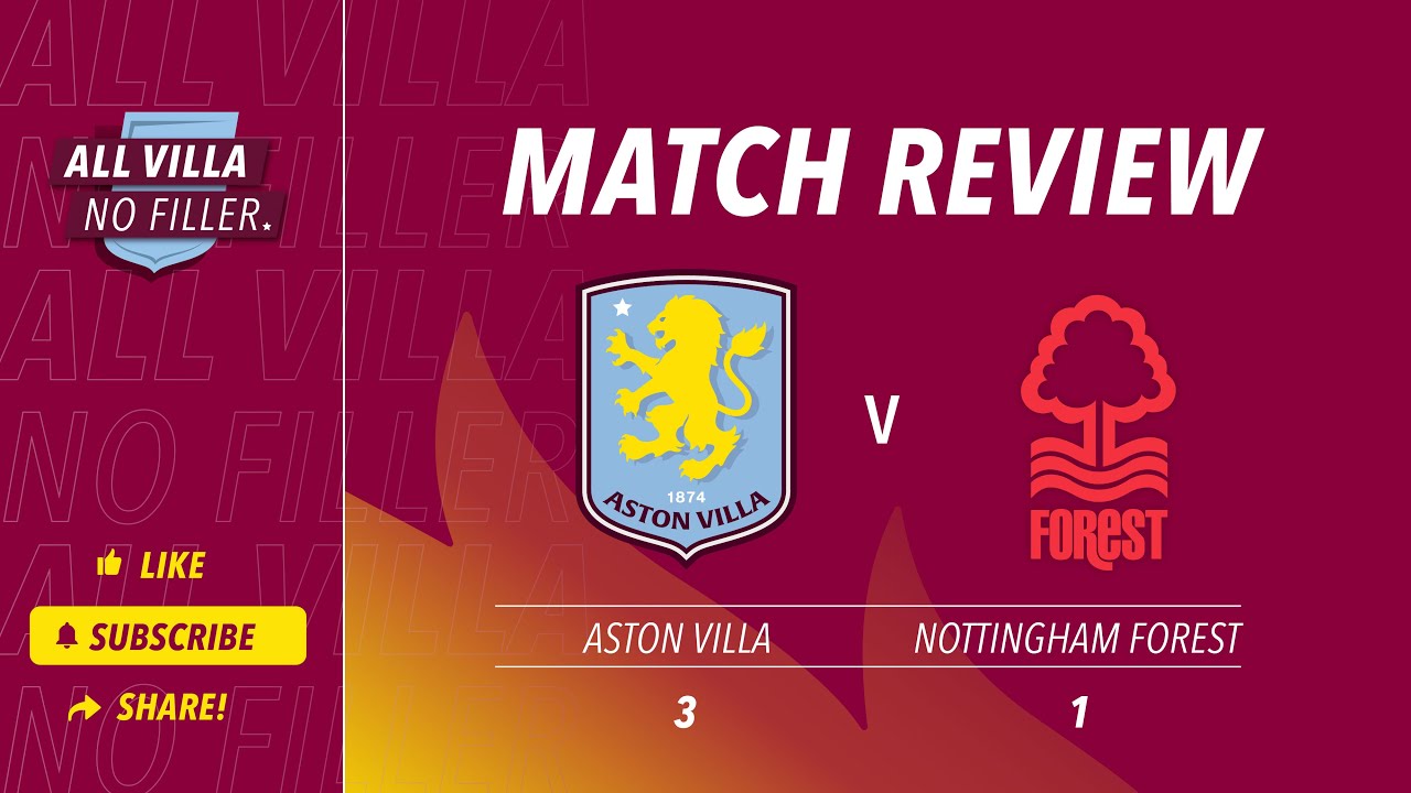 INSTANT REACTION! ASTON VILLA 3 - 1 NOTTINGHAM FOREST | MCGINN FIRES AVFC BACK TO WINNING WAYS!