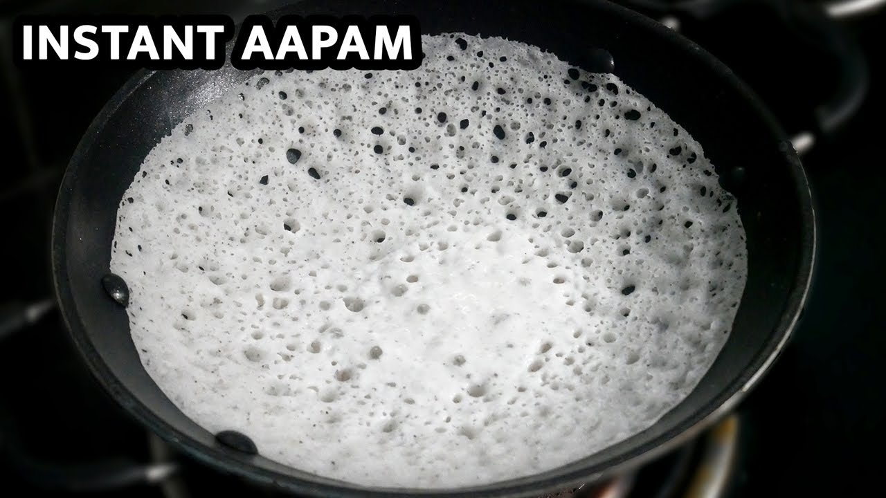 Instant Appam Recipe | Palappam Recipe | How to make Appam batter in ...