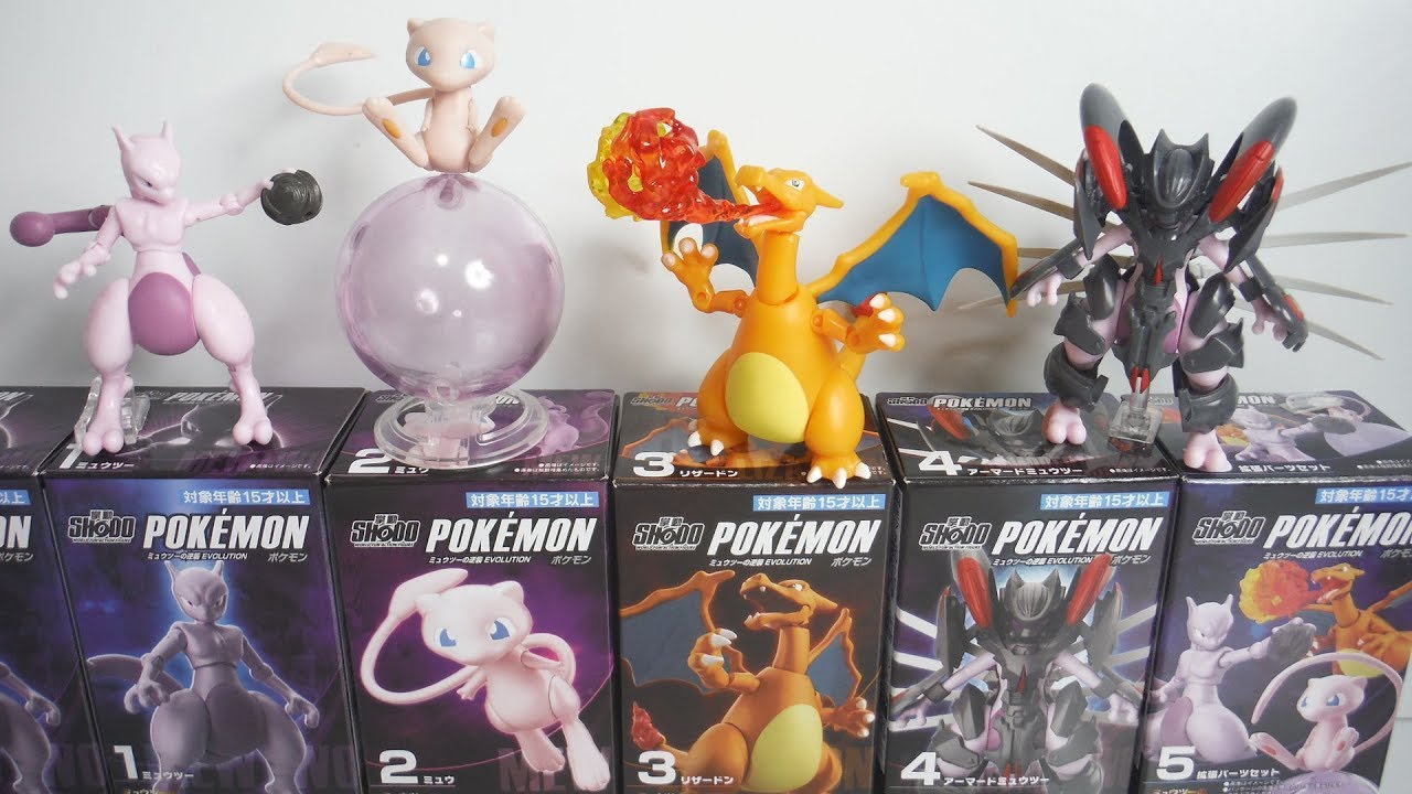 Pokemon SHODOポケモン 全５種 開封 Action figure Mewtwo Strikes Back Evolution 掌動  ミュウツーの逆襲EVOLUTION 食玩