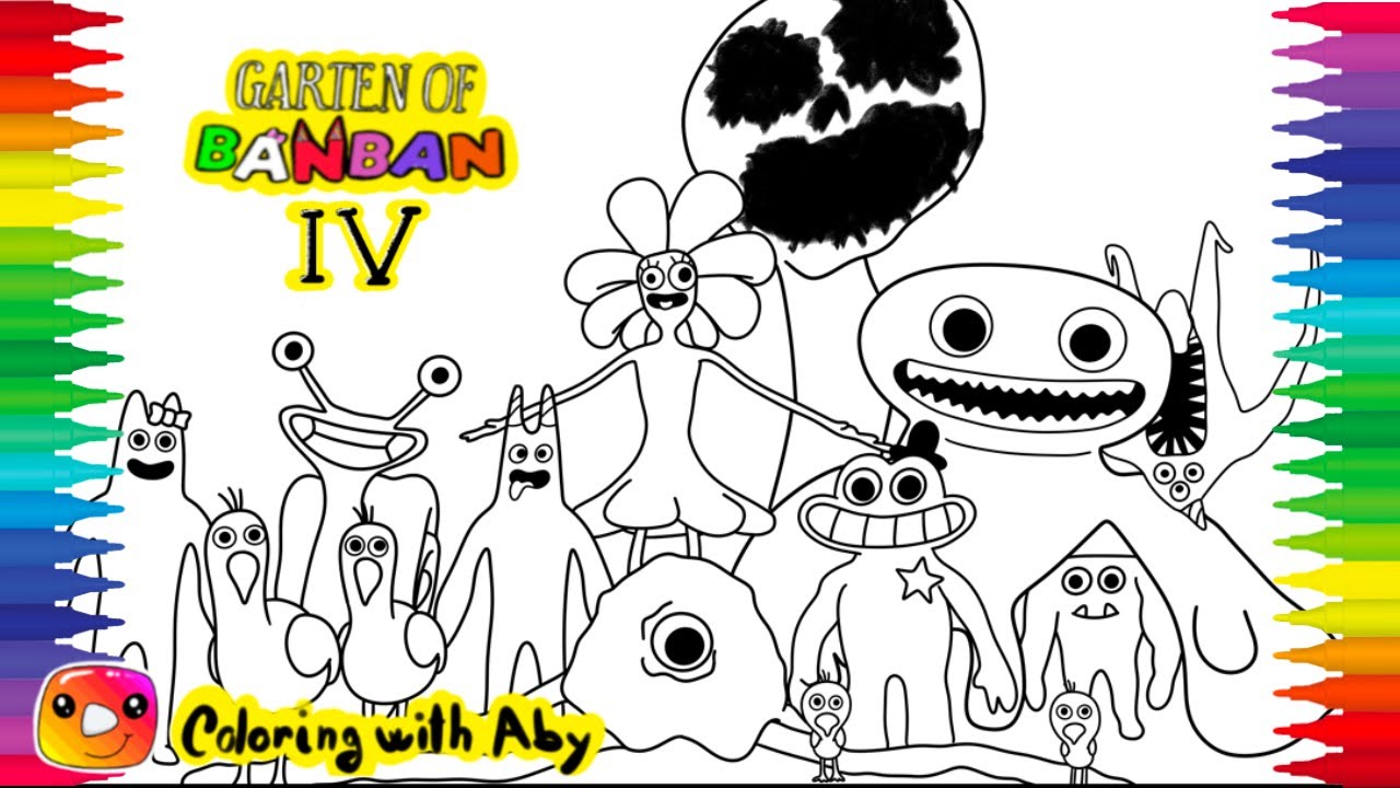 Garten of Banban 4 Coloring Pages from NEW THIRD Teaser Trailer / COLOR All  NEW MONSTERS / NCS MUSIC 