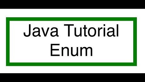 Java Enumeration Tutorial