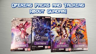 Let's Open Gundam Card Game GD03 Steel Requiem and Talk about