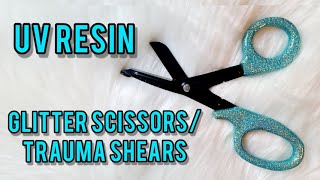 Glitter Scissors / Trauma Shears with UV Resin Tutorial | KCC Glitter | DIY | EASY