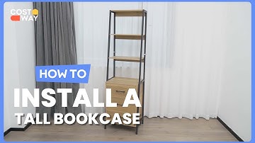 How to Install the Multifunctional Tall Bookcase with Open Shelves | JV11008 #costway #howto
