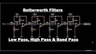 Butterworth Filter-Low Pass, High Pass and Bandpass Filters-Active Filters-Op Amp Filters Animation