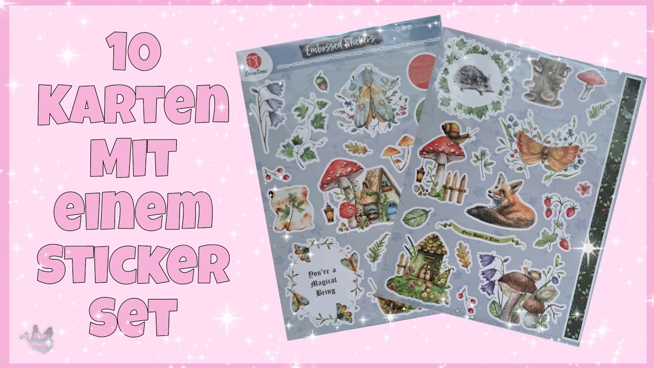 💕 10 Karten mit einem Sticker Set 💕 von Action - YouTube