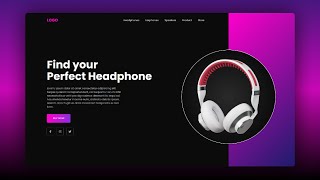 Create Responsive Headphones Website | Home Page | HTML CSS & Animation JS | Part 1