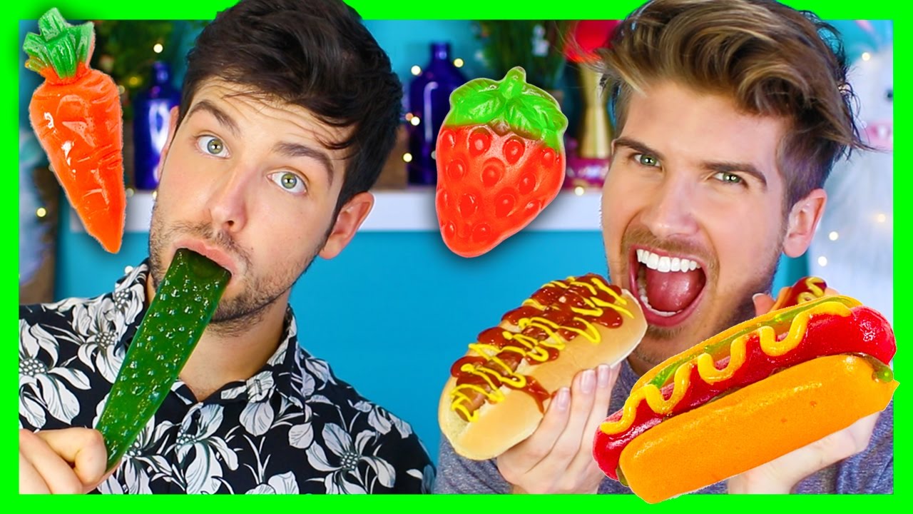 GUMMY FOOD vs. REAL FOOD 2!