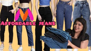 Under 800 High Waist Jeans Haul | Myntra Haul 💗✨