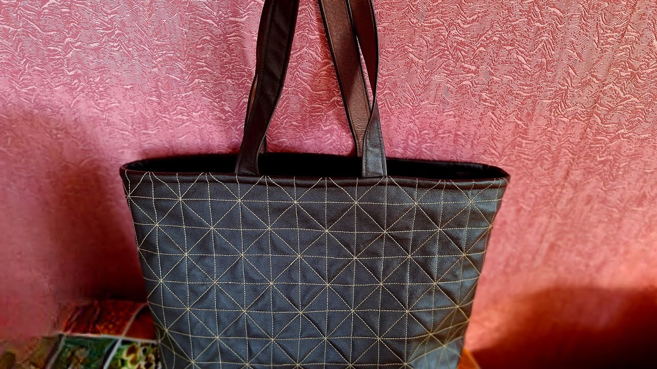 Придумала, как легко сшить сумку из кожзама на молнии Делюсь секретами ...