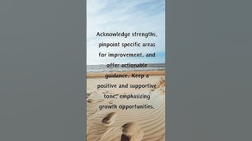 Constructive feedback