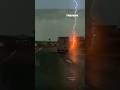 Lightning bolt narrowly MISSES truck speeding down Utah highway #shorts
