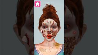 ASMR Dirty Face &amp; Maggot &amp;Worm Removal/ Deep cleaning animation