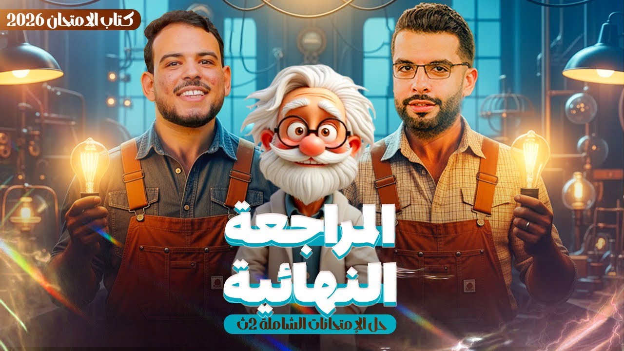 2ث المنهج الجديد 2026 🔥 حل وشرح الاختبار الشامل رقم 6 من كتاب الامتحان 🤩✅ | الشيخ جميل فيزياء