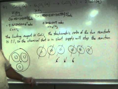 Stoichiometry Part 3: Limiting reagents with a 1:1 stoichiometry - YouTube
