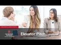 Networking: Elevator Pitch