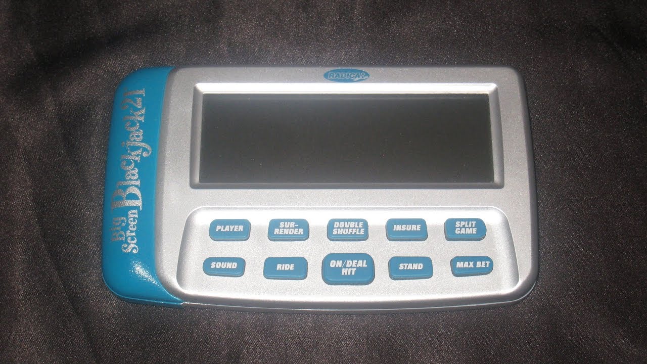 A look at the Big Screen BlackJack 21 LCD handheld by Radica