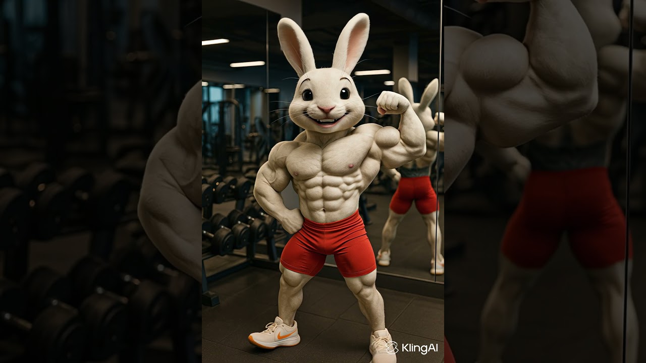 AI muscular rabbit.