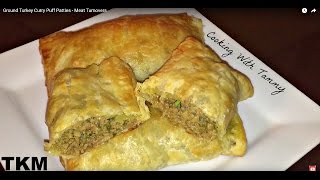 Ground turkey curry puff patties - meat turnovers by cooking with
tammy