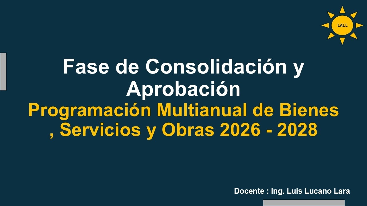 FASE DE CONSOLIDACION Y APROBACION                                                PMBSO 2026 - 2028