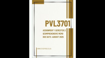 PVL2601 ASSIGNMENT 1 SEMESTER 2 2025 COMPLETE ANSWERS DUE DATE AUGUST 2025