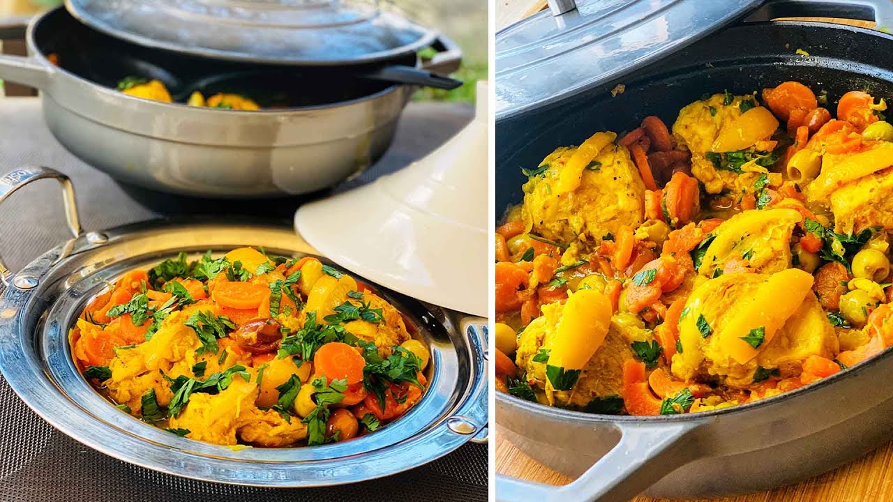 Tajine de poulet aux olives et aux carottes facile et rapide YouTube