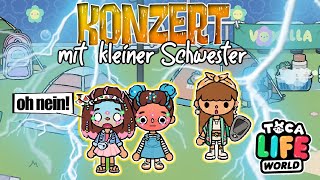 mit KLEINER SCHWESTER 👧🏻 auf ein KONZERT gehen 😳⛈ in TOCA BOCA 🏠 Toca Life World Story DEUTSCH