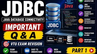 ☕ AJAVA Module 5 | JDBC Important Questions & Answers | VTU Exam Preparation part 1
