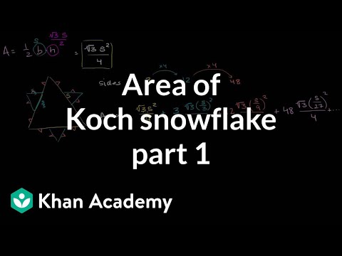 Area of Koch snowflake (part 1) - advanced | Perimeter, area, and volume | Geometry | Khan Academy
