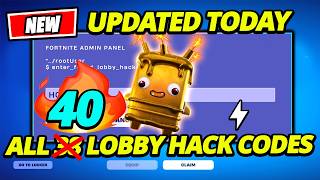 ALL 40 LOBBY HACK CODES (UPDATED) Fortnite Season 4 Admin Panel Codes!! How to GET ALL FREE Sprites!