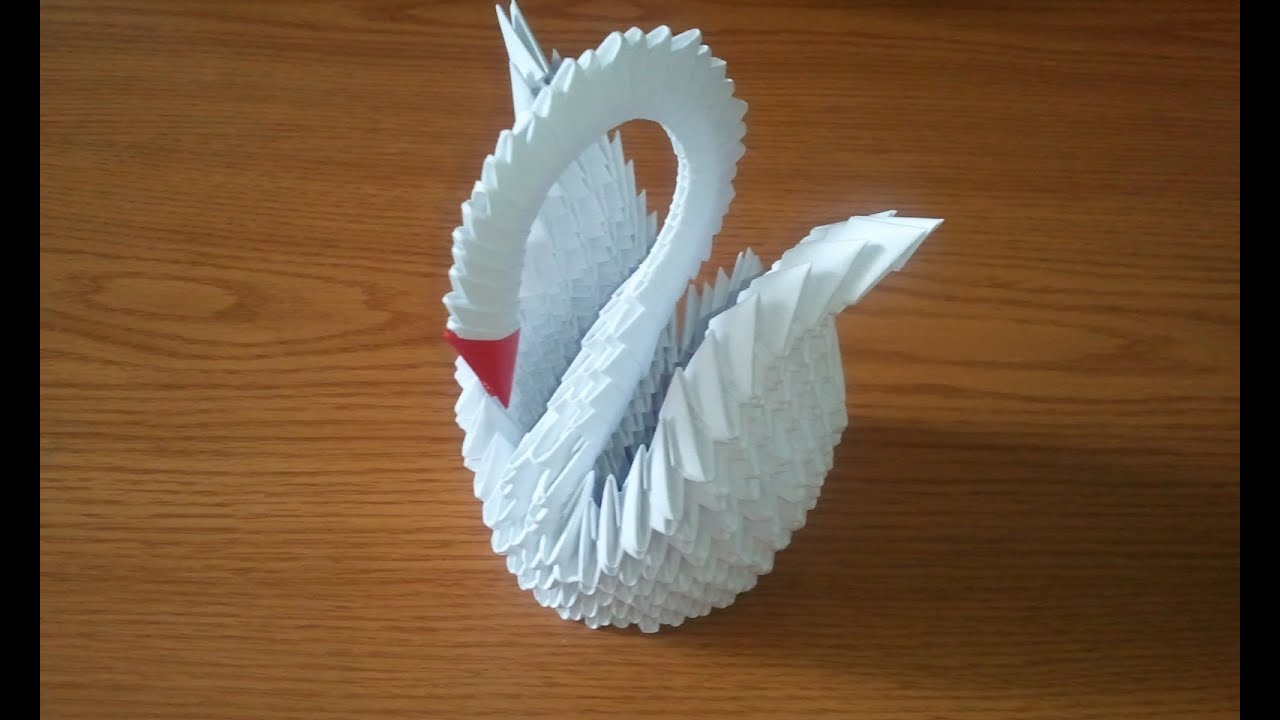 How to make 3D origami swan, part 1 YouTube