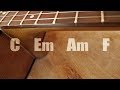 Acoustic guitar ballad c major backing track