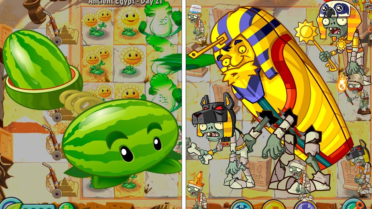 PvZ 2, Plants vs Zombies 2, Ancient Egypt Day21 Day22 - YouTube