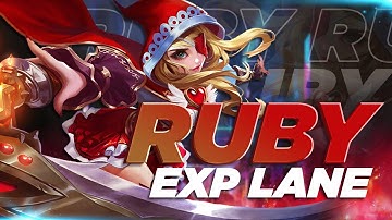EXP LANE BEST EMBLEM AND BUILD RUBY - Top 1 Global RUBY Build - MLBB - NON PRO GAMEPLAY