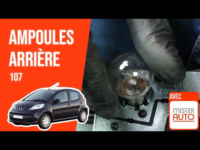 changement d'ampoule de plaque arrière d'immatriculation - Peugeot - 107 -  Diesel - Auto Evasion