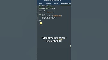 Digital Clock in python 🥰🥰🥰_ Tkinter _ Python Beginner project _python _shorts _project _coding
