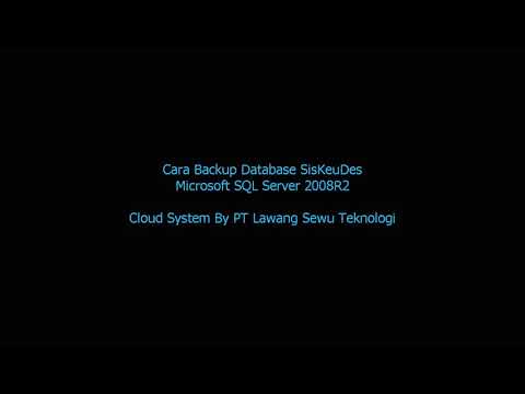 Cara Backup Database SisKeuDes Microsoft SQL Server 2008R2