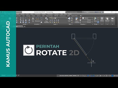 Cara Memutar  Object di AutoCAD | Tutorial AutoCAD Dasar