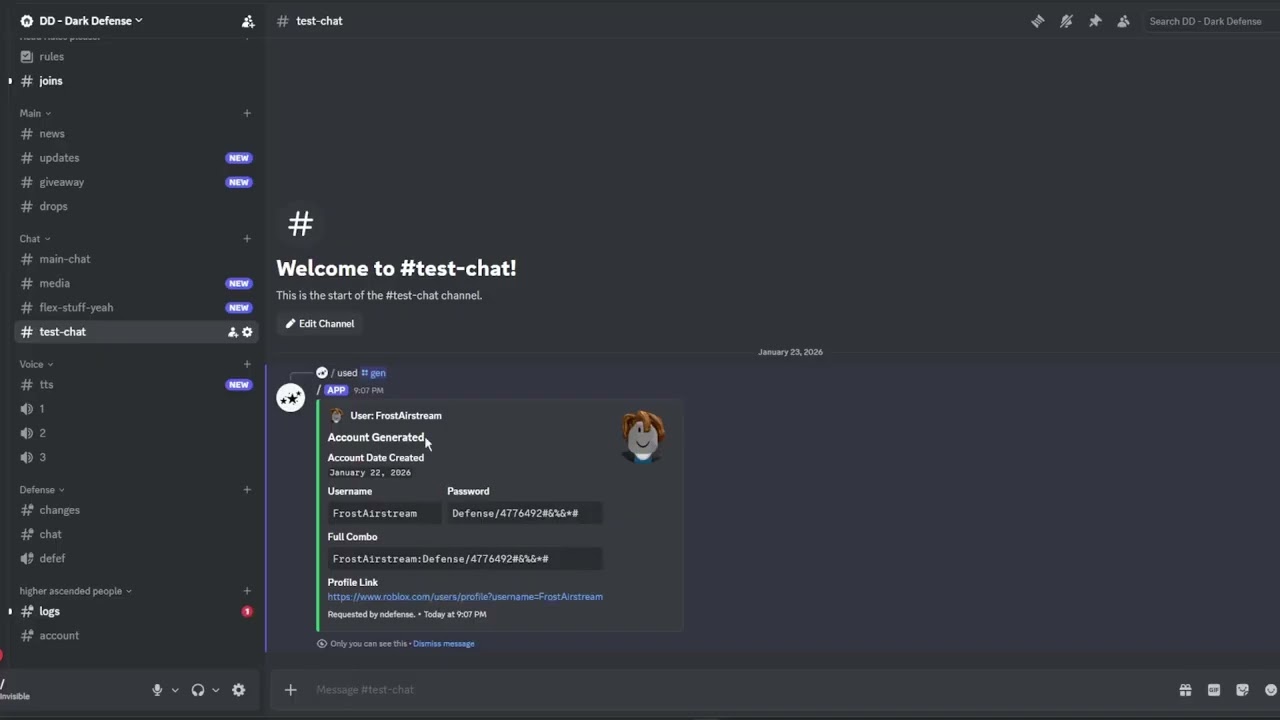 DD Roblox Account Generator
